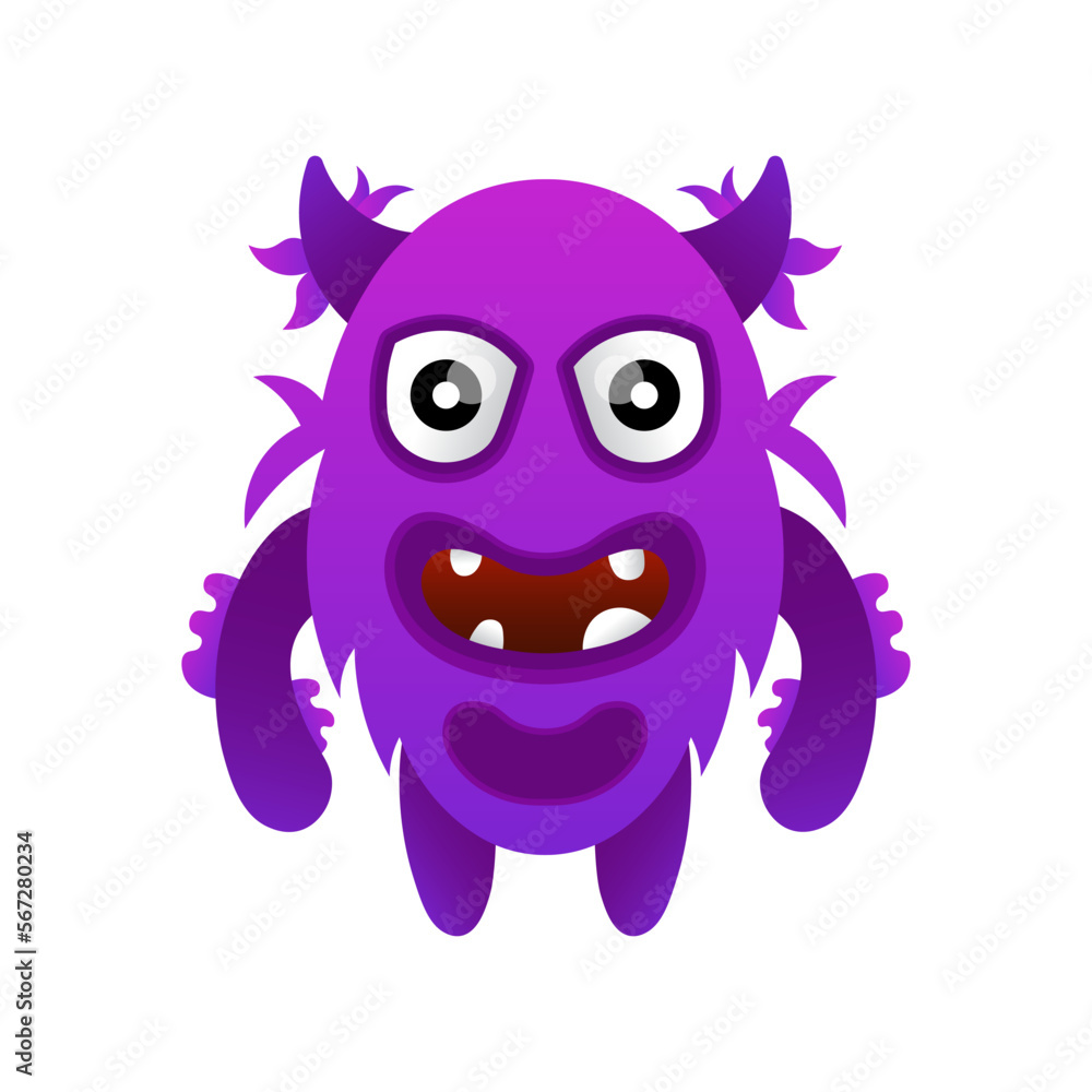 happy illustration monster design kawaii