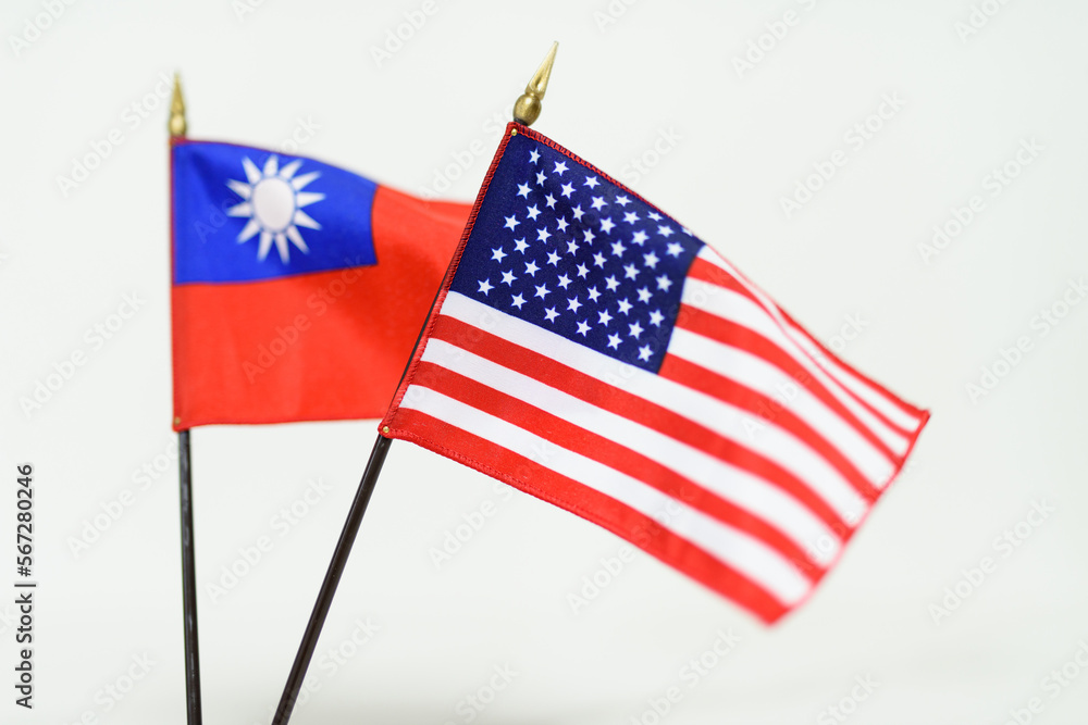 A national flag with a symbol of the country A national flag with a symbol of the country