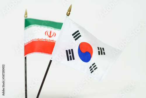 A national flag with a symbol of the country