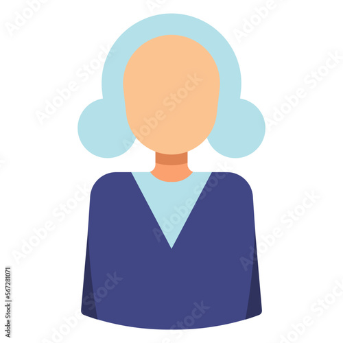 judge attorney flat illustration