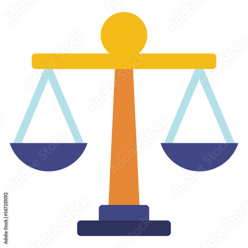 scale justice law flat illustration