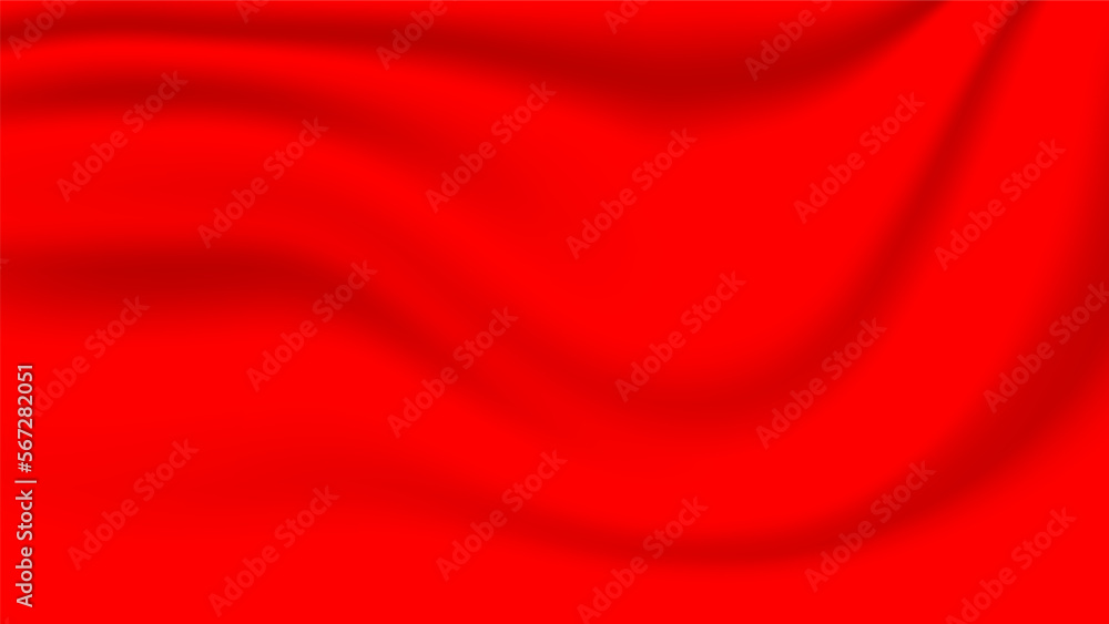 abstract red silk fabric background with soft and smooth flow wave texture for luxury graphic design
