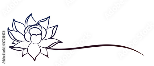A symbol of the stylized lotus.