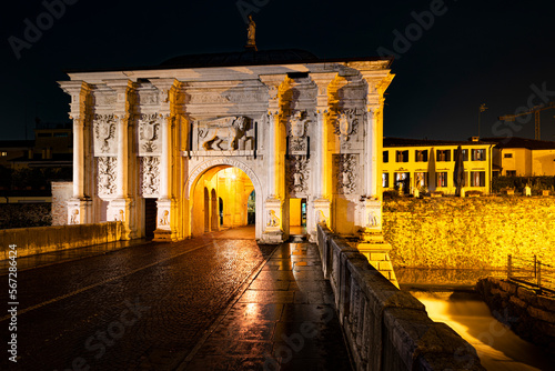 San Tommaso main gate in Treviso during the evening