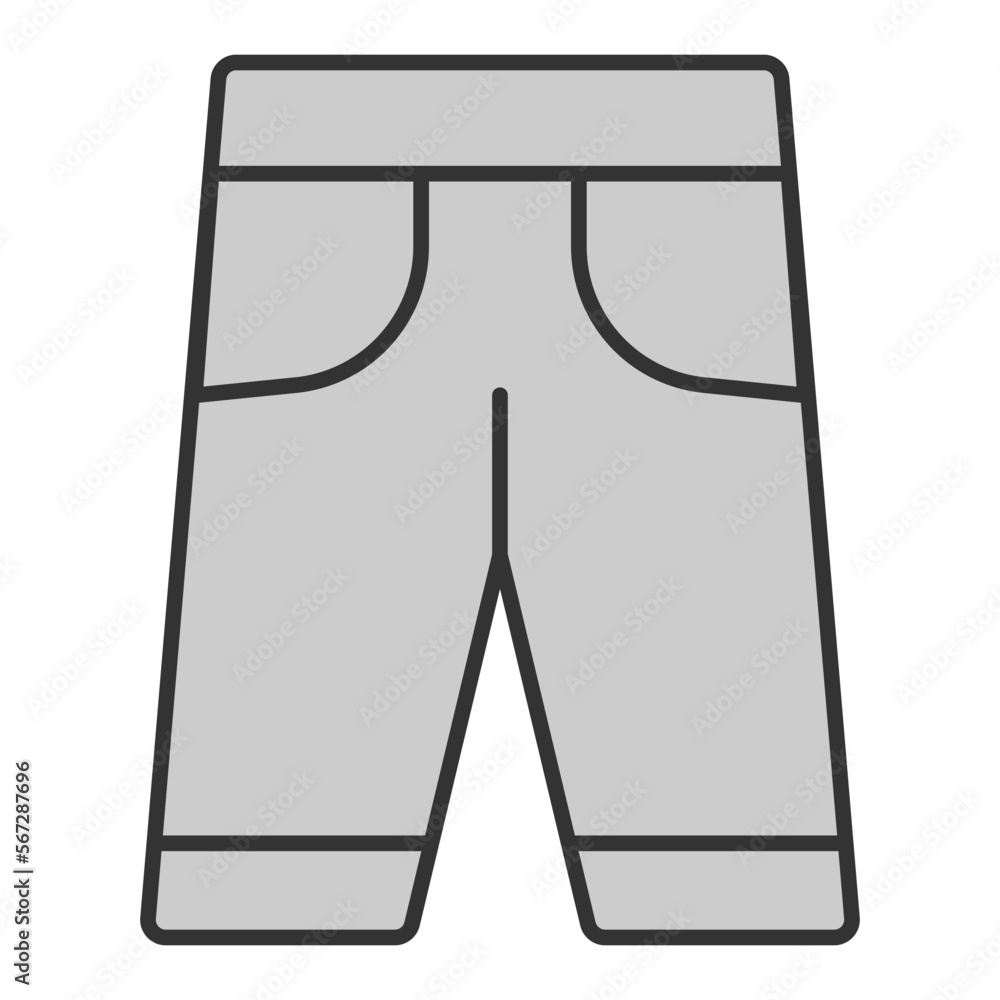 Golf player shorts - icon, illustration on white background, grey style Golf player shorts - icon, illustration on white background, grey style