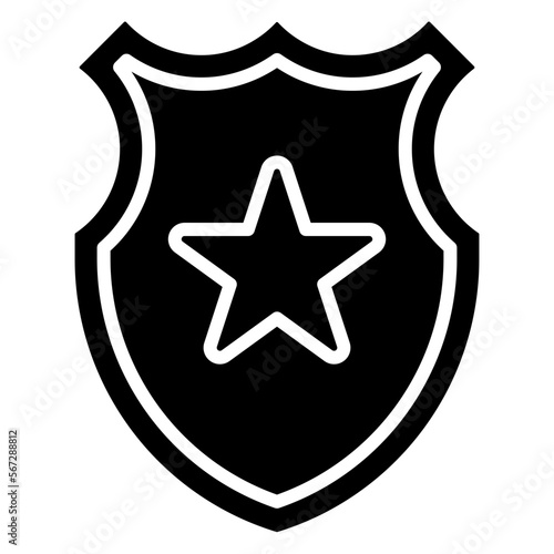 police badge glyph icon