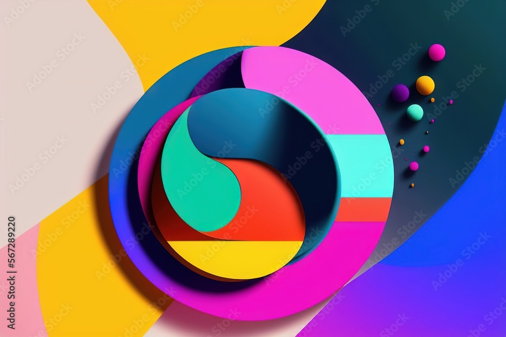 Obraz premium Colorful origami paper as abstract wallpaper background (Generative AI)