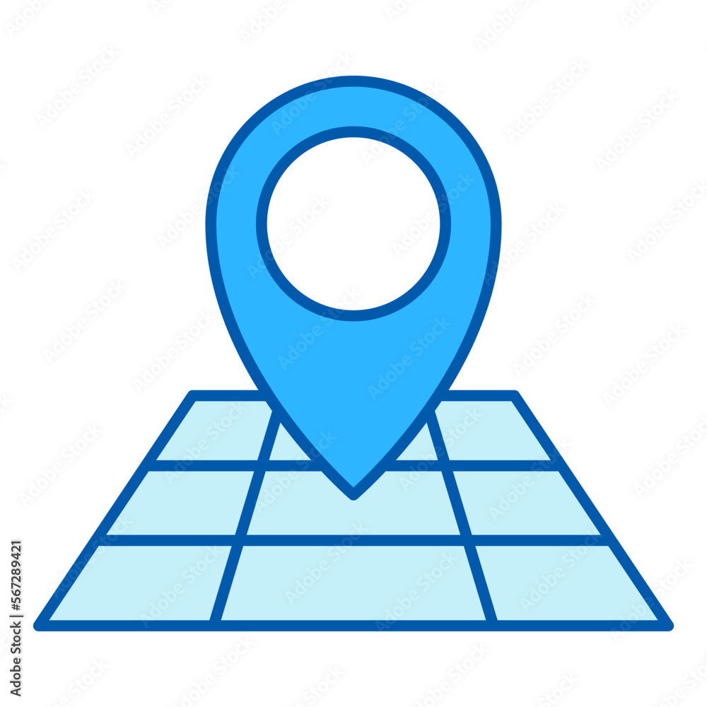 Golf course location on map - icon, illustration on white background, similar style Golf course location on map - icon, illustration on white background, similar style