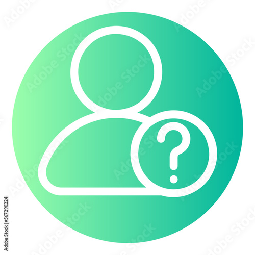 question gradient icon