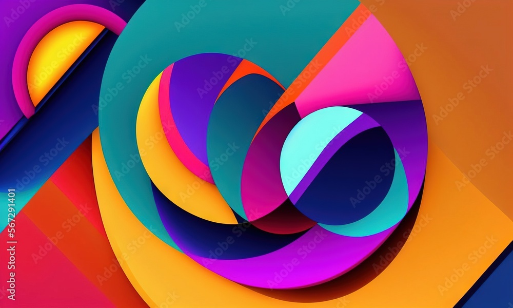 Obraz premium Colorful origami paper as abstract wallpaper background (Generative AI)