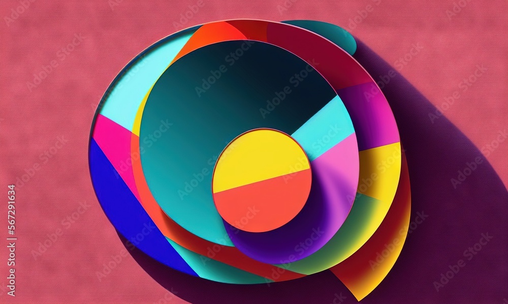 Obraz premium Colorful origami paper as abstract wallpaper background (Generative AI)