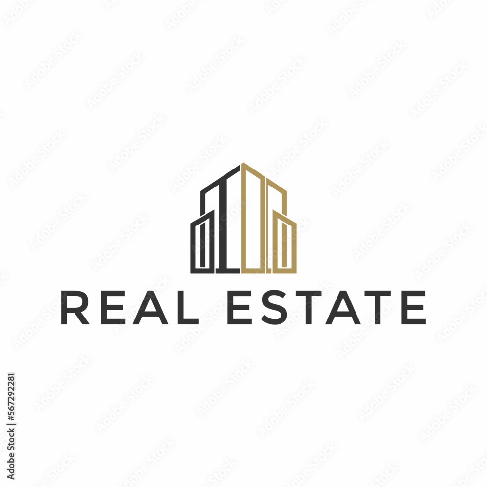 Real Estate Logo Design Vector great for Building Construction