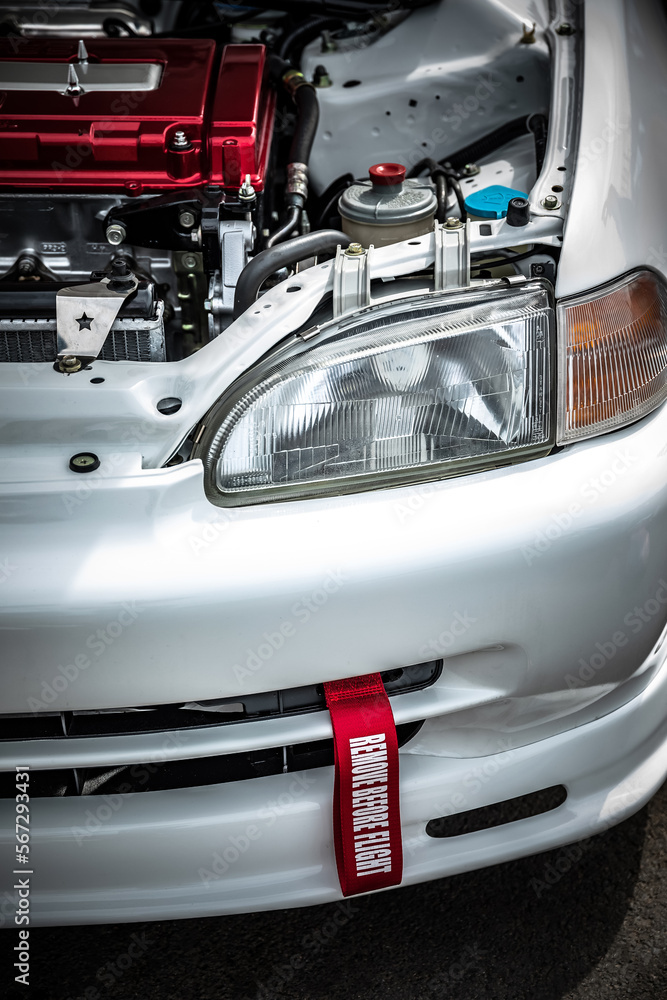 Obraz premium car engine close up