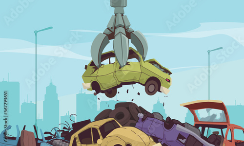Car Dump Cartoon
