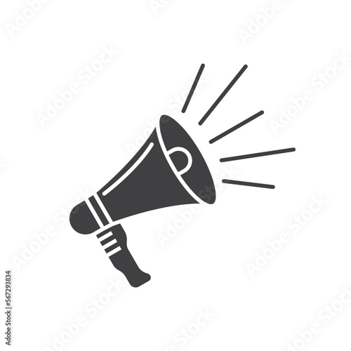speaker megaphone black  icon vector design template