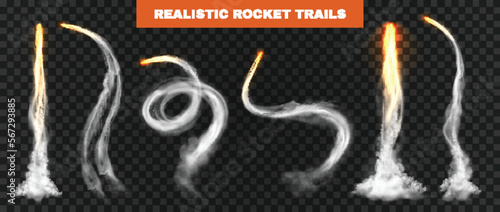 Realistic Rocket Trails Collection