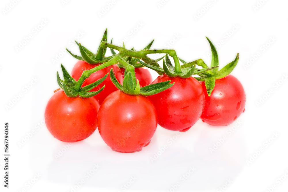 Tomatoes isolated on white background, tomato with water drops Tomatoes isolated on white background, tomato with water drops