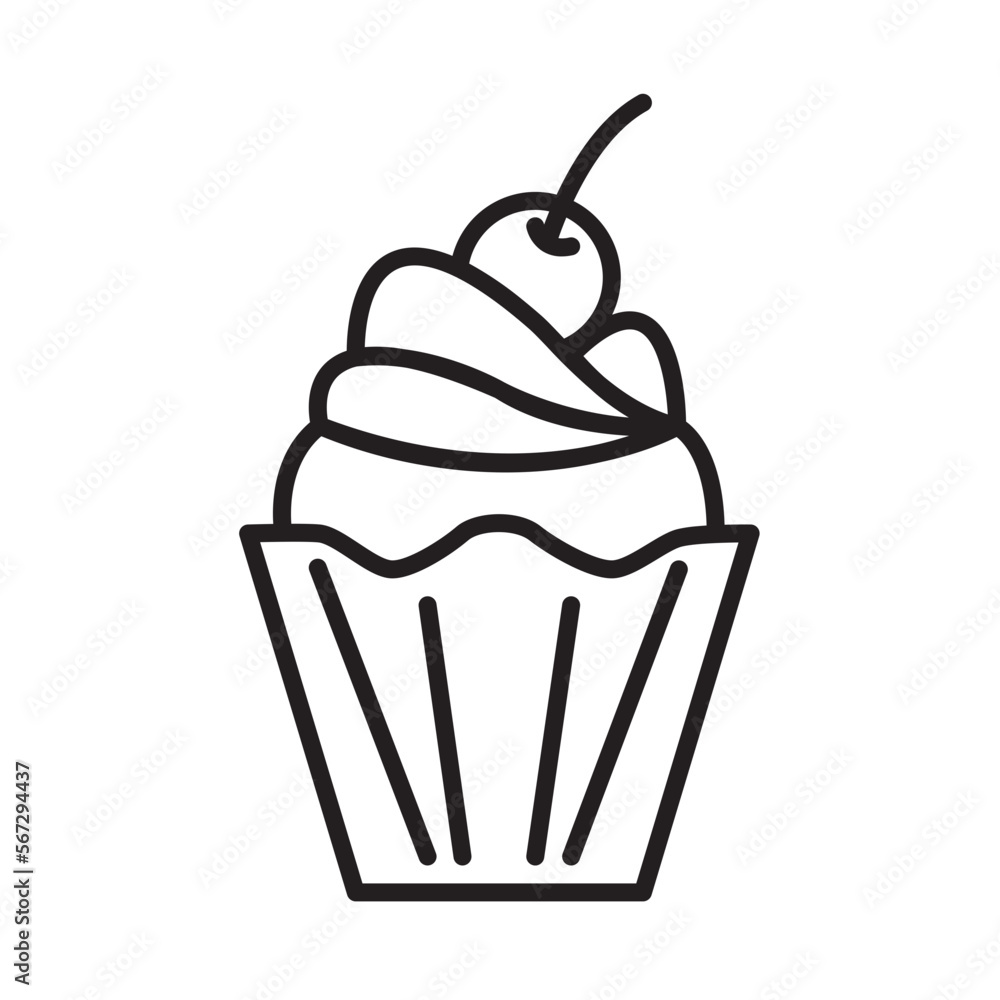 CUPCAKE design vector icon CUPCAKE design vector icon