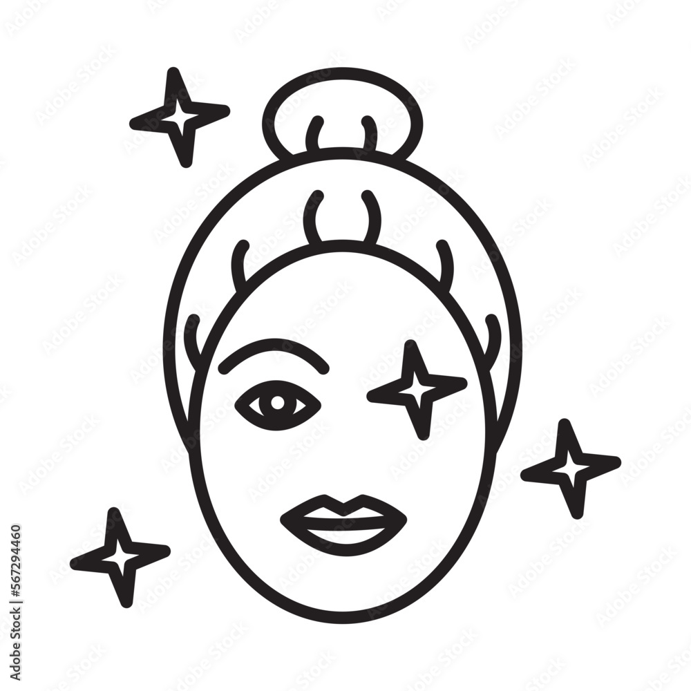GLOW UP FACE design vector icon