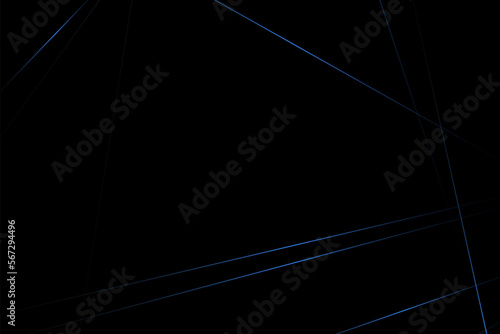 Abstract black with blue lines  triangles background modern design. Vector illustration EPS 10.