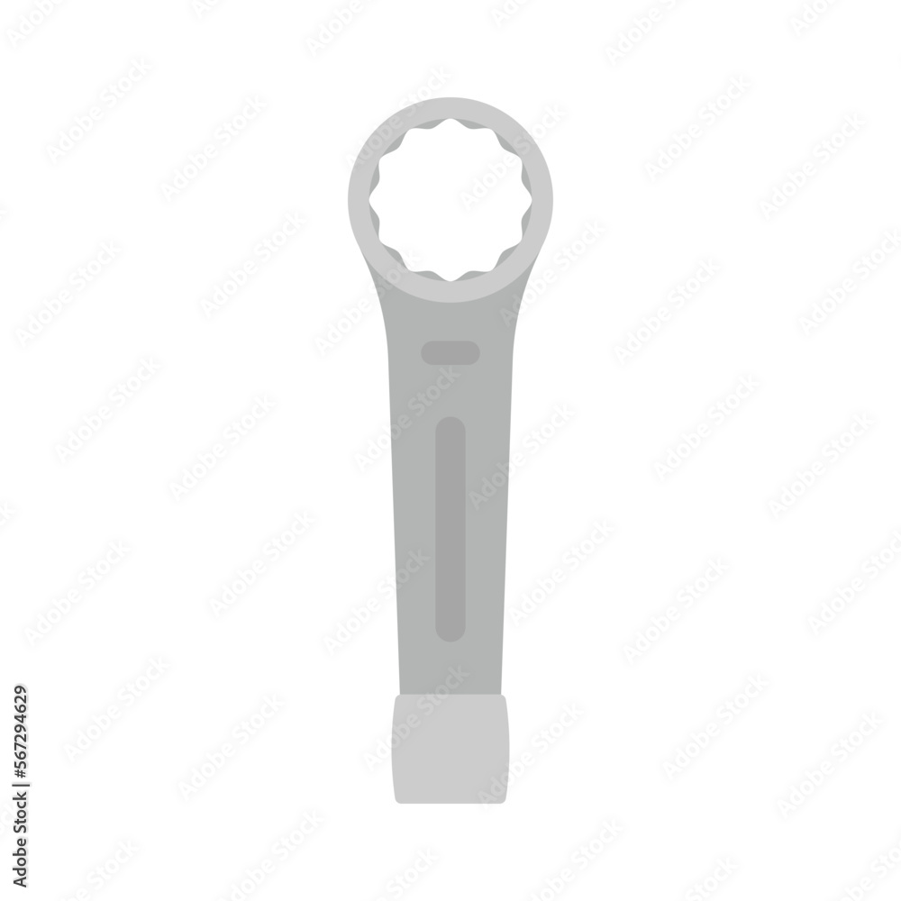 Wrench Flat Illustration. Clean Icon Design Element on Isolated White Background Wrench Flat Illustration. Clean Icon Design Element on Isolated White Background