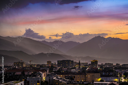 Innsbruck bei Nacht Innsbruck by night