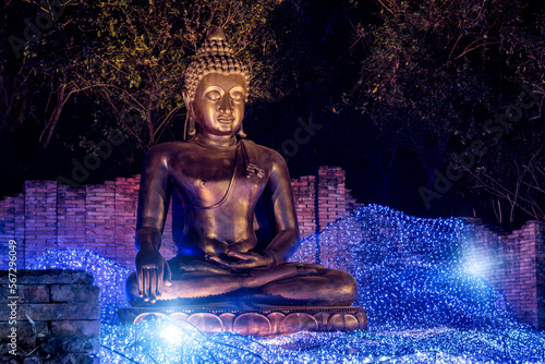 Buddha statue at NaSatta Thai Park located Wang Yen Subdistrict, Bang Phae District, Ratchaburi Thailand photo