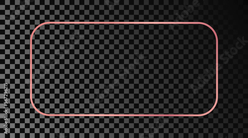 Wallpaper Mural Rose gold glowing rounded rectangular frame Torontodigital.ca