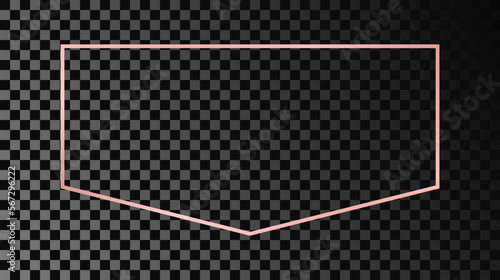 Wallpaper Mural Rose gold glowing frame Torontodigital.ca