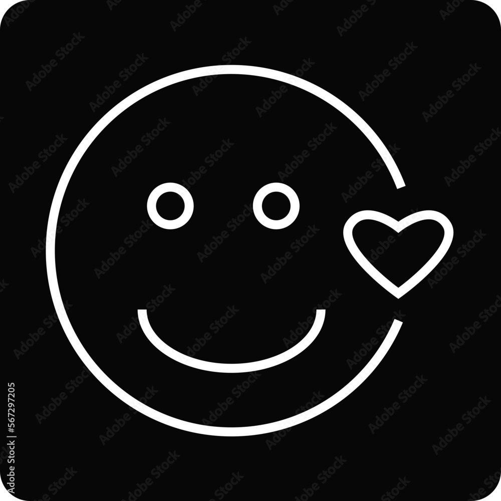 Solid full of love design vector icon Solid full of love design vector icon