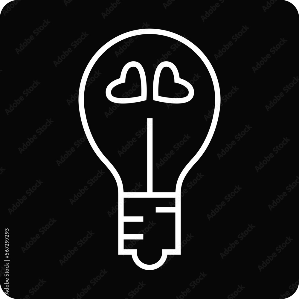 Solid lamp love design vector icon Solid lamp love design vector icon