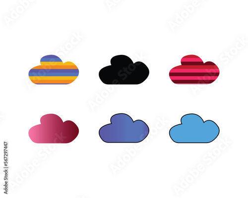 cloud icon set