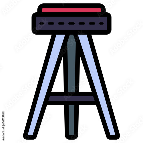 stool round chair illustration