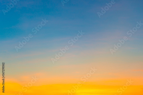 Sky with sunset clouds and sun on sunset sky © Pavlo Vakhrushev
