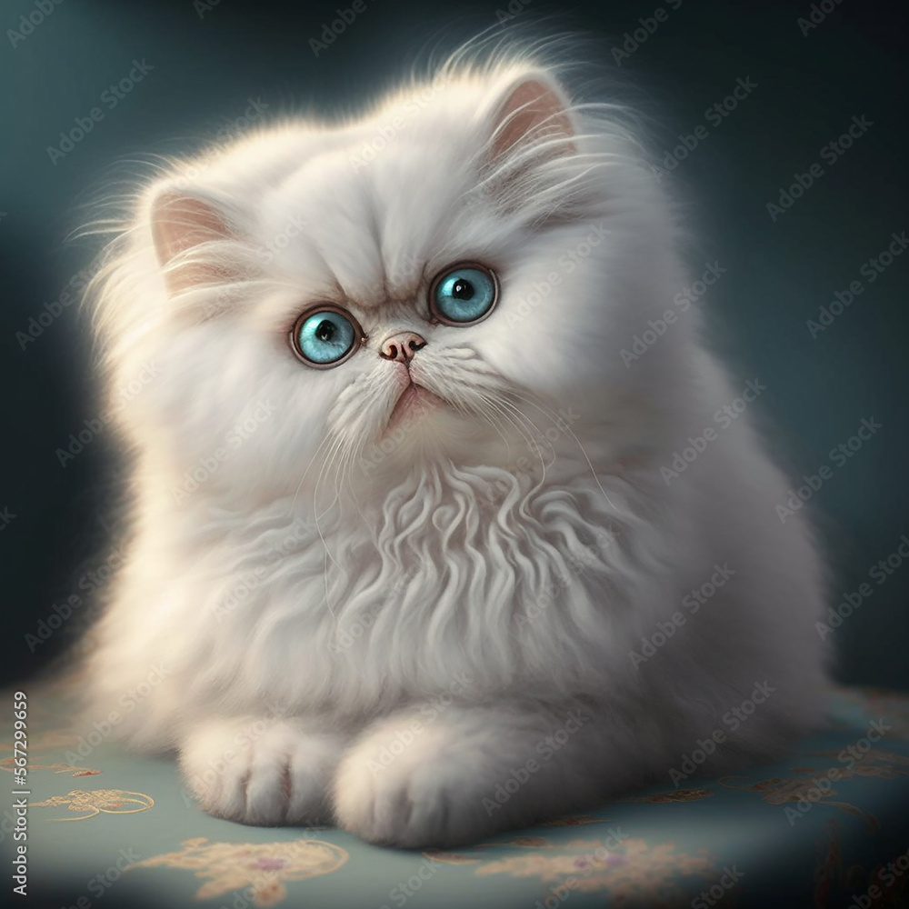 Gatto persiano bianco molto dolce