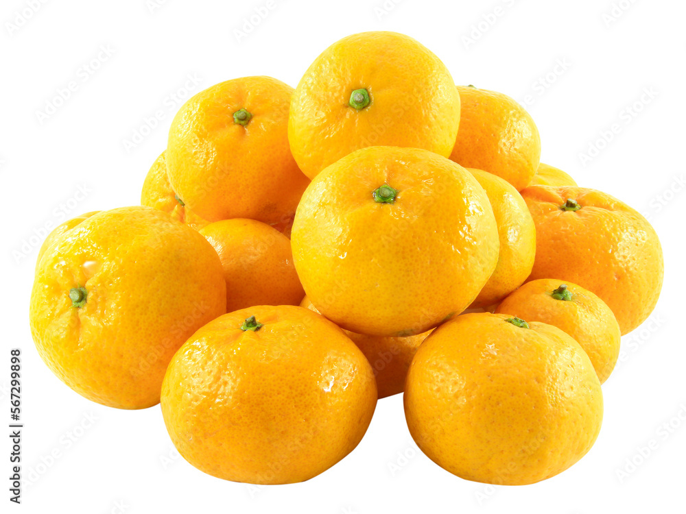 Orange fruit on white background.The fruit is high in vitamin C and health benefit. Orange fruit on white background.The fruit is high in vitamin C and health benefit.
