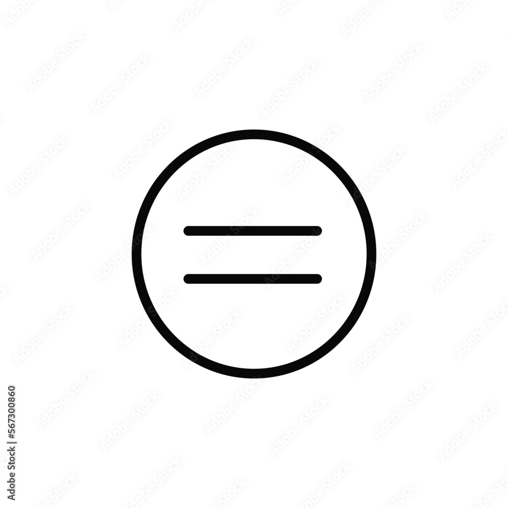 Stockvector Equal Icon vector Illustration Flat Design Style Vector plus-and-minus-images