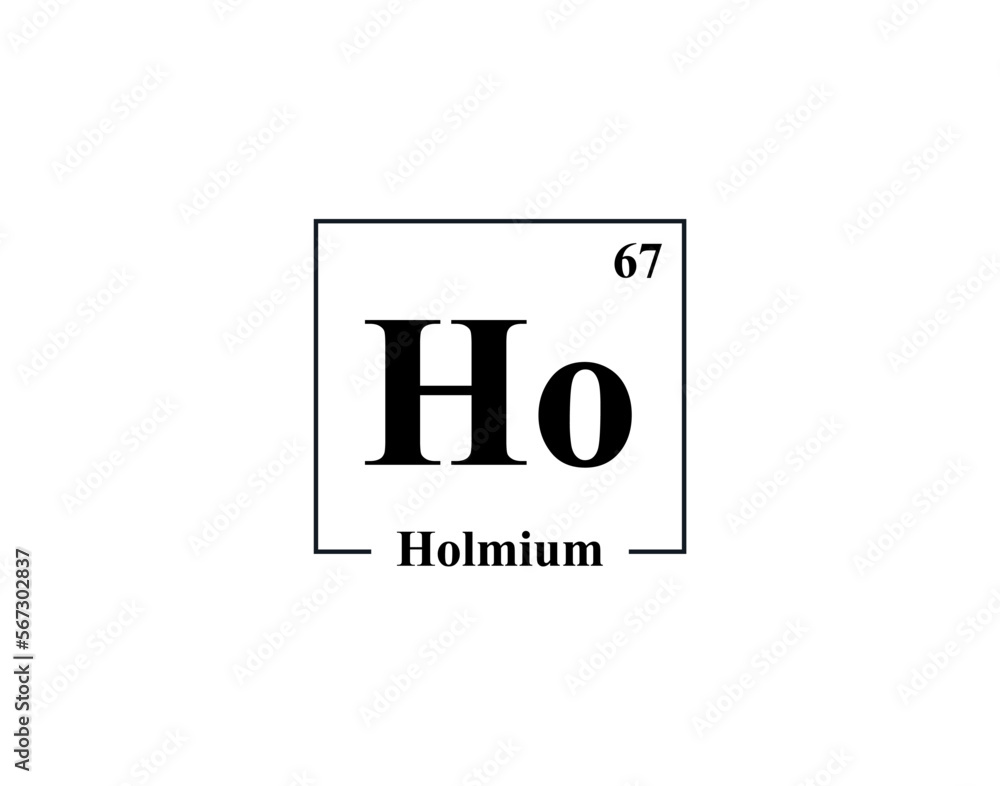 Obraz premium Holmium icon vector. 67 Ho Holmium