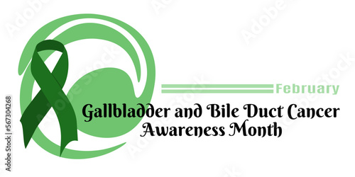 Gallbladder and Bile Duct Cancer Awareness Month, horizontal design on the theme of health and medicine