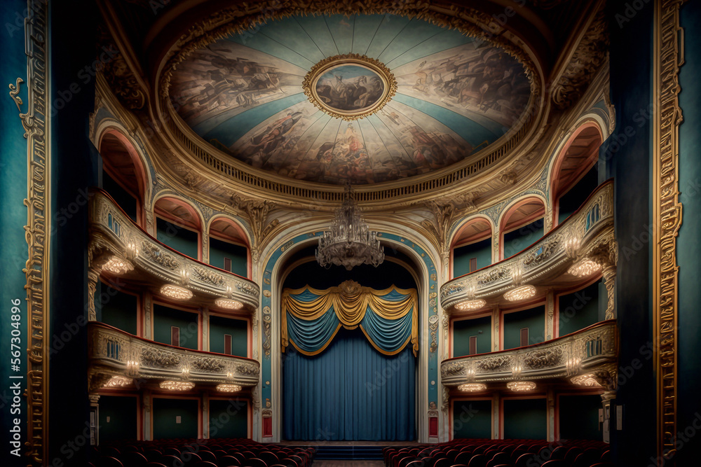 Obraz premium interior of a theater - AI generative