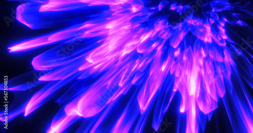 Abstract purple shiny glowing energy lines and magical waves  abstract background
