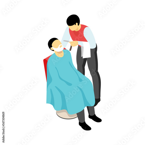 Barber Shaving Beard Composition