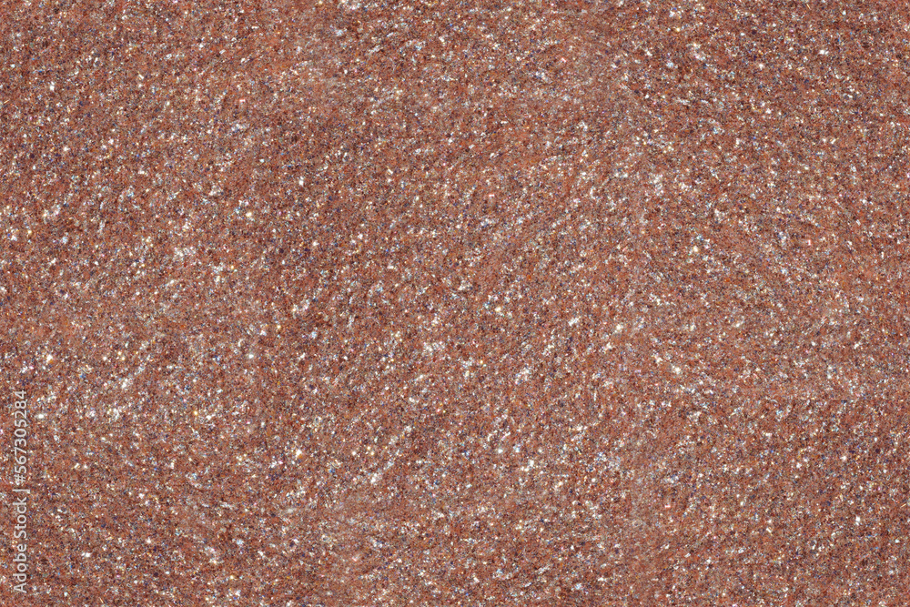 Dusty pink gold mica glitter eyeshadow highlighter background. Macro shiny makeup cosmetic texture - obrazy, fototapety, plakaty 