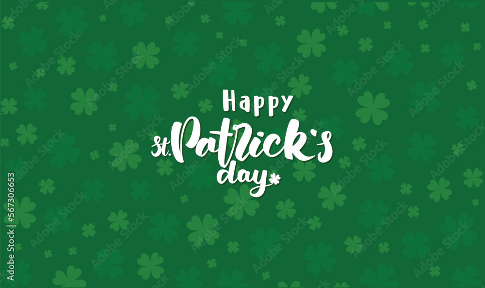 St. Patricks Day Modern Decorative Background for Saint Patrick's Day.  Green shamrock greetings for Irish lovers.