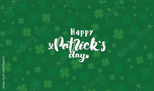 St. Patricks Day Modern Decorative Background for Saint Patrick's Day. Green shamrock greetings for Irish lovers.