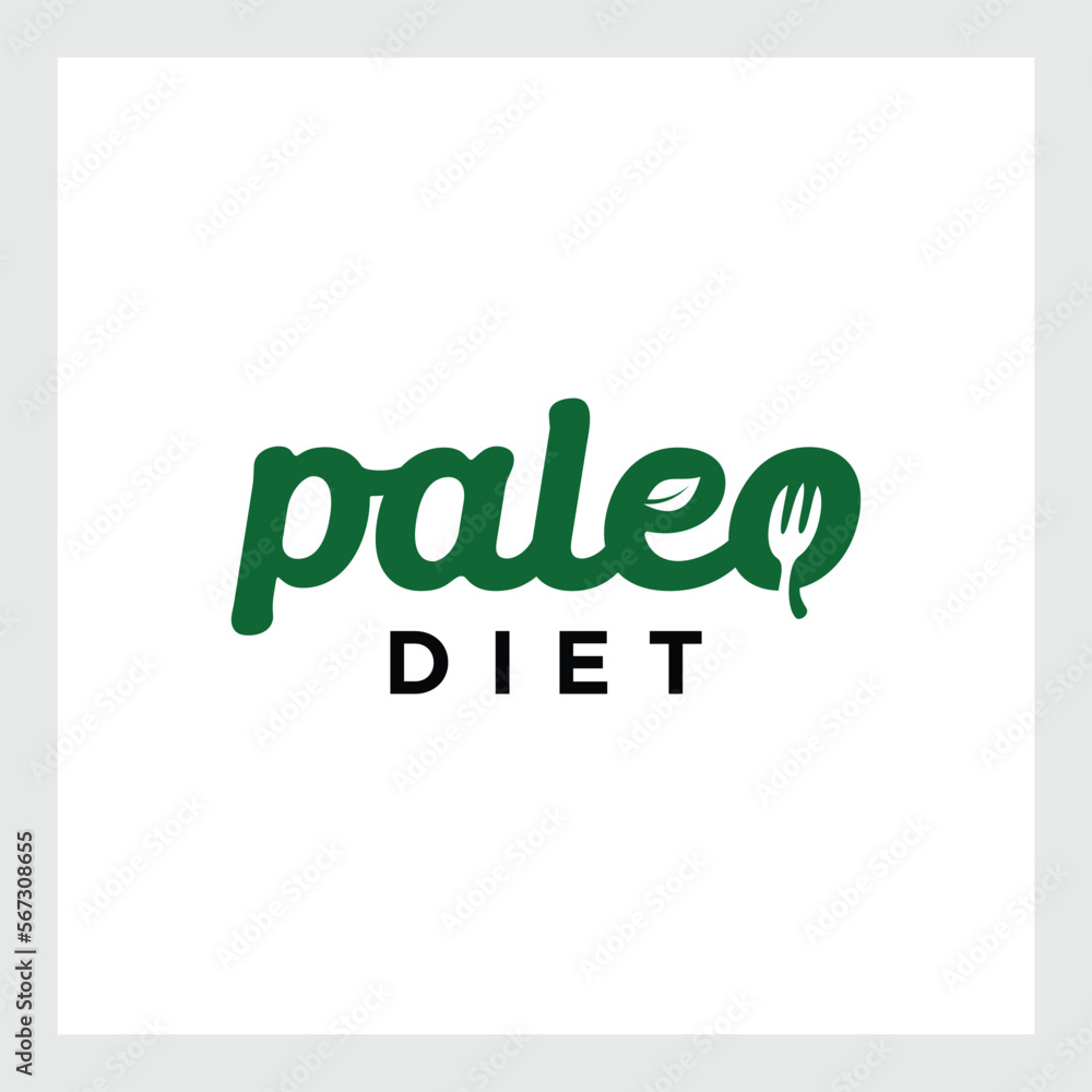 Ilustrasi Vektor diet.paleo diet stock logo Ilustrasi Vektor diet.paleo diet stock logo