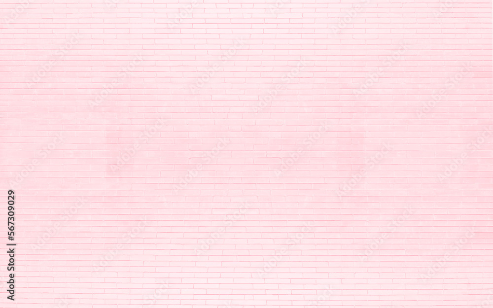 Fototapeta premium Texture pink brick wall. Seamless background. Design background. Vector illustration