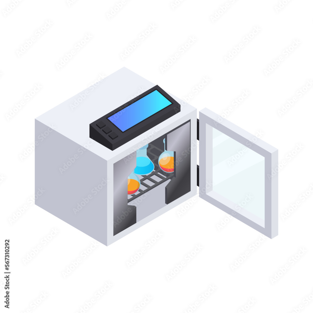 Lab Cooker Isometric Composition Lab Cooker Isometric Composition