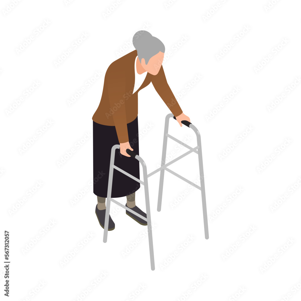 Disabled Old Woman Composition Disabled Old Woman Composition