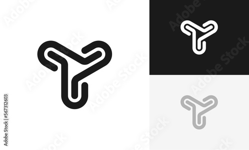 Y letter logo initial modern design vector